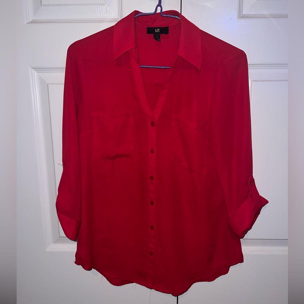 Silk Button Down Top